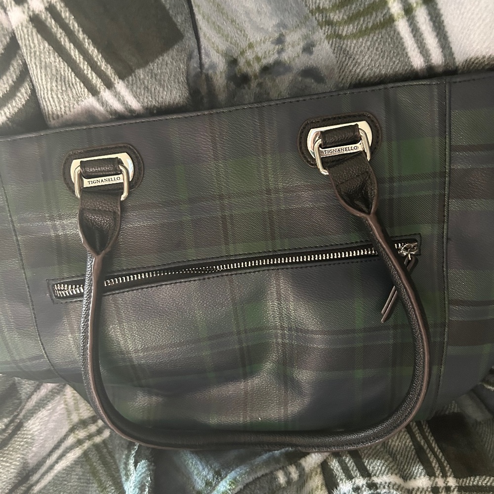 Tignanello plaid handbag